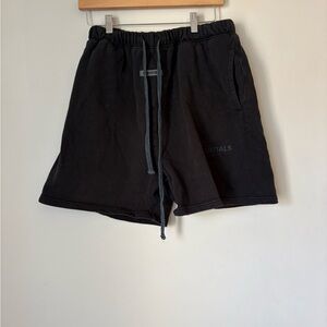 Fear of  god ESSENTIALS Men's Black Cotton Drawstring Shorts XL